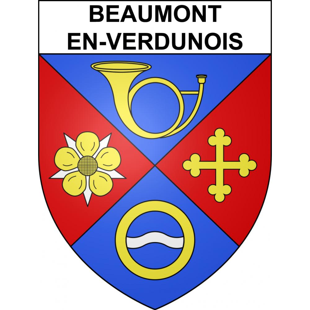 Beaumont-en-Verdunois 55 ville sticker blason écusson autocollant adhésif