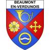 Beaumont-en-Verdunois 55 ville sticker blason écusson autocollant adhésif