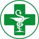 Caducée pharmacie vert contour rond sticker autocollant adhesif vitre/auto sticker logo 362