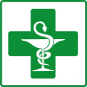 Caduceo di sanità Aiutante sticker adesivo