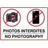 Interdit de faire des photos no photography autocollant adhésif sticker logo 1