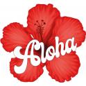 Aloha hibiscus autocollant sticker adhesif logo 309