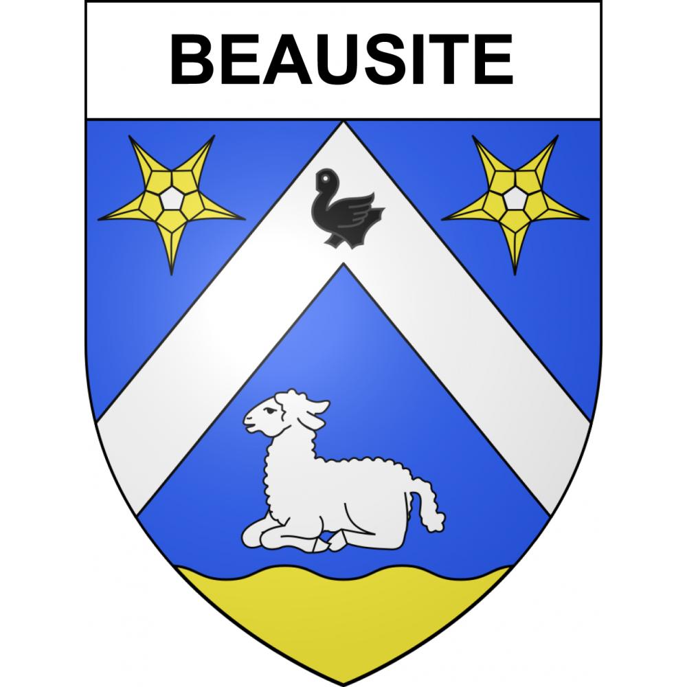 Pegatinas escudo de armas de Beausite adhesivo de la etiqueta engomada