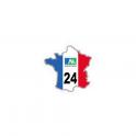 Carte et drapeau France 24 autocollant adhésif sticker logo 2156