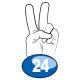 Mains motard 24 Dordogne autocollant adhésif sticker logo 356