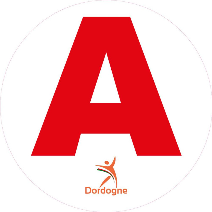 A jeune conducteur apprenti autocollant adhésif  Dordogne logo 837