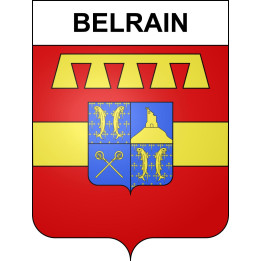 Belrain 55 ville sticker blason écusson autocollant adhésif