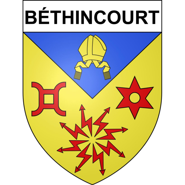 Béthincourt 55 ville sticker blason écusson autocollant adhésif