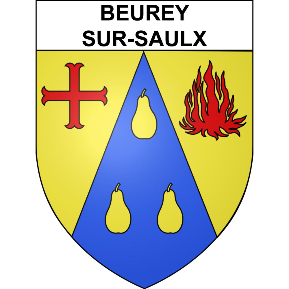 Pegatinas escudo de armas de Beurey-sur-Saulx adhesivo de la etiqueta engomada