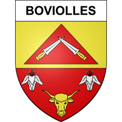 Pegatinas escudo de armas de Boviolles adhesivo de la etiqueta engomada