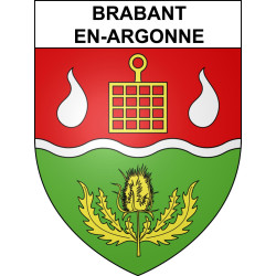 Pegatinas escudo de armas de Brabant-en-Argonne adhesivo de la etiqueta engomada