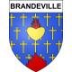 Pegatinas escudo de armas de Brandeville adhesivo de la etiqueta engomada