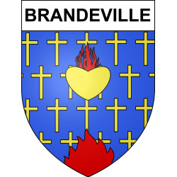 Pegatinas escudo de armas de Brandeville adhesivo de la etiqueta engomada