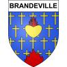Brandeville 55 ville sticker blason écusson autocollant adhésif