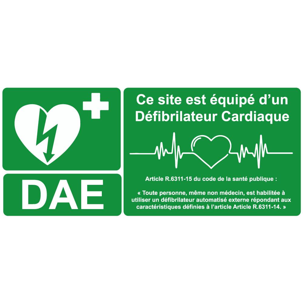 Sticker Défibrillateur cardiaque automatisé externe DAE autocollant adhésif sticker logo 1