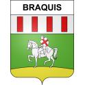 Braquis 55 ville sticker blason écusson autocollant adhésif