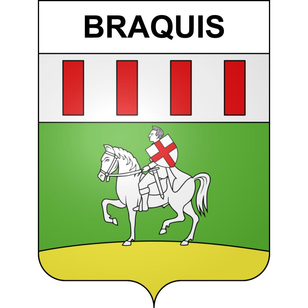 Braquis 55 ville sticker blason écusson autocollant adhésif