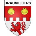 Brauvilliers 55 ville sticker blason écusson autocollant adhésif