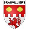 Pegatinas escudo de armas de Brauvilliers adhesivo de la etiqueta engomada