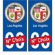 Los Angeles USA ville Autocollant plaque immatriculation auto sticker numéro au choix sticker city