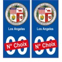 Los Angeles ville sticker numéro au choix autocollant blason USA city