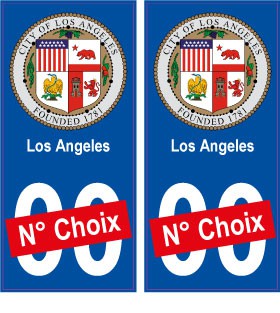Los Angeles ville sticker numéro au choix autocollant blason USA city 