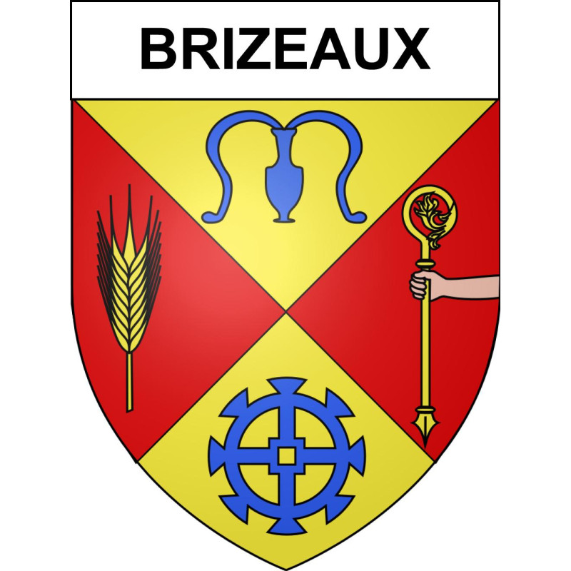 Stickers coat of arms Brizeaux adhesive sticker