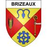 Pegatinas escudo de armas de Brizeaux adhesivo de la etiqueta engomada