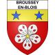 Broussey-en-Blois 55 ville sticker blason écusson autocollant adhésif