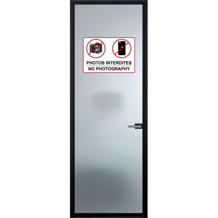 Interdit de faire des photos no photography autocollant adhésif sticker logo 1