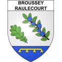 Broussey-Raulecourt 55 ville sticker blason écusson autocollant adhésif