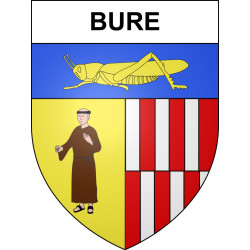 Pegatinas escudo de armas de Bure adhesivo de la etiqueta engomada