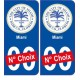 Miami USA ville Autocollant plaque immatriculation auto sticker numéro au choix sticker city