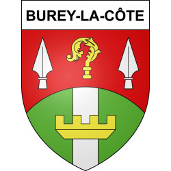 Pegatinas escudo de armas de Burey-la-Côte adhesivo de la etiqueta engomada