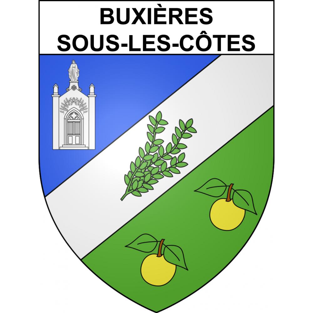 Buxières-sous-les-Côtes Sticker wappen, gelsenkirchen, augsburg, klebender aufkleber