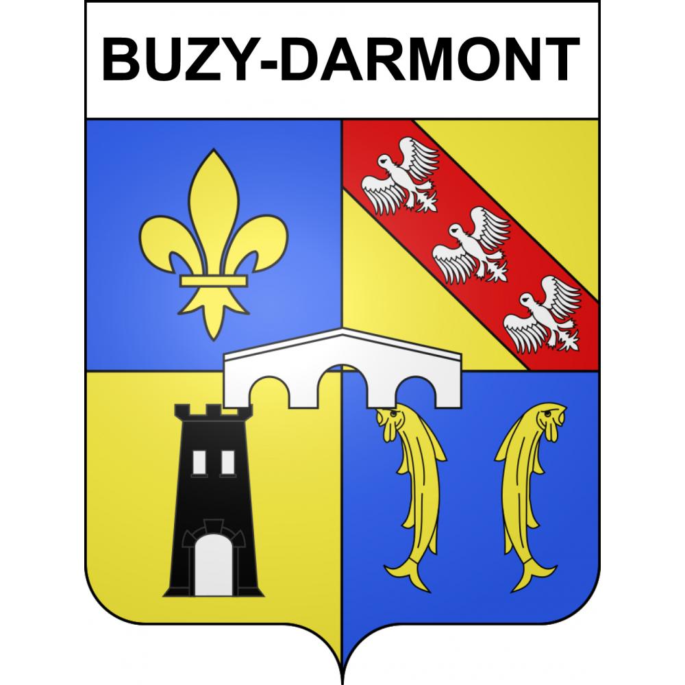 Pegatinas escudo de armas de Buzy-Darmont adhesivo de la etiqueta engomada