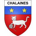 Chalaines 55 ville sticker blason écusson autocollant adhésif