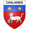 Pegatinas escudo de armas de Chalaines adhesivo de la etiqueta engomada