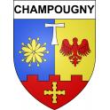 Champougny Sticker wappen, gelsenkirchen, augsburg, klebender aufkleber