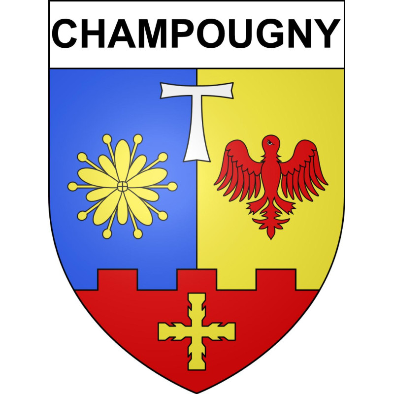 Champougny 55 ville sticker blason écusson autocollant adhésif