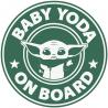 Autocollant baby on board baby yoda imprimé Starbucks sticker logo 481