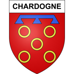 Pegatinas escudo de armas de Chardogne adhesivo de la etiqueta engomada