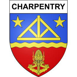 Charpentry 55 ville sticker blason écusson autocollant adhésif