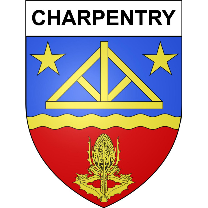 Charpentry 55 ville sticker blason écusson autocollant adhésif