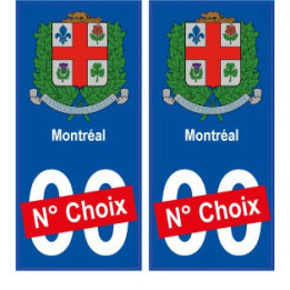 Montréal USA ville Autocollant plaque immatriculation auto sticker numéro au choix sticker city