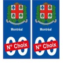 Montréal USA ville Autocollant plaque immatriculation auto sticker numéro au choix sticker city