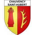 Pegatinas escudo de armas de Chauvency-Saint-Hubert adhesivo de la etiqueta engomada