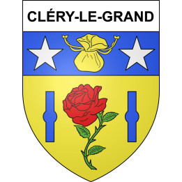 Stickers coat of arms Cléry-le-Grand adhesive sticker