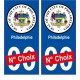 Philadelphie USA ville Autocollant plaque immatriculation auto sticker numéro au choix sticker city