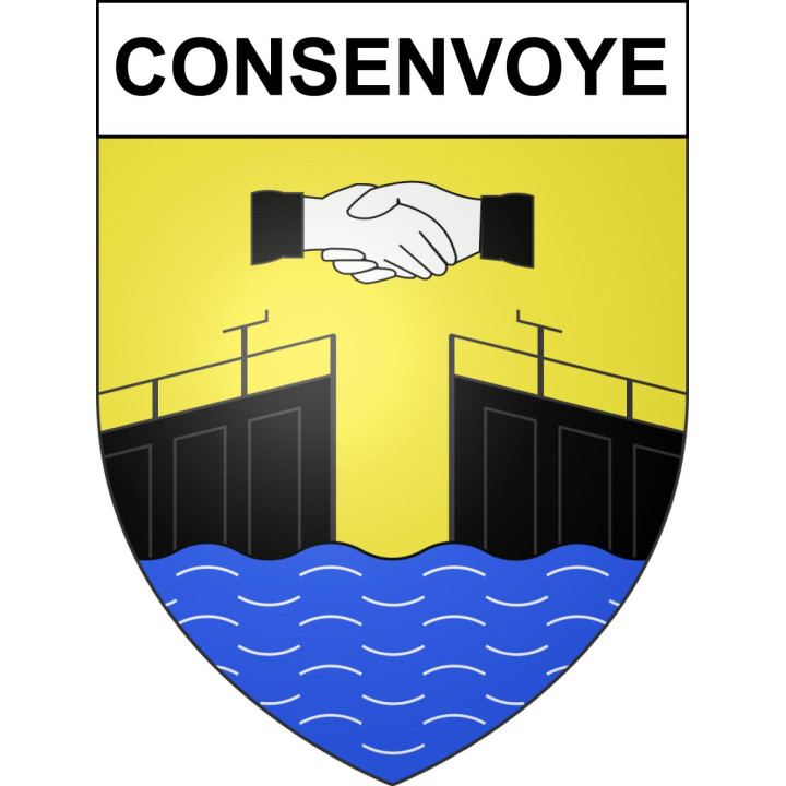 Consenvoye Sticker wappen, gelsenkirchen, augsburg, klebender aufkleber